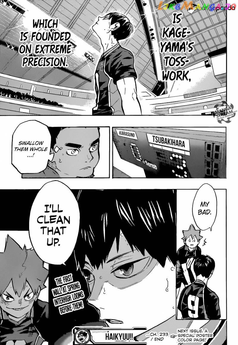 Haikyuu!!, Chapter 233 image 1
